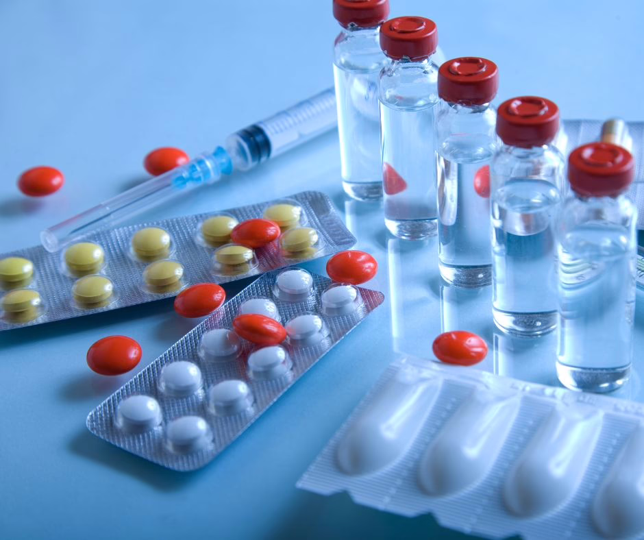 pills and viles for pharma